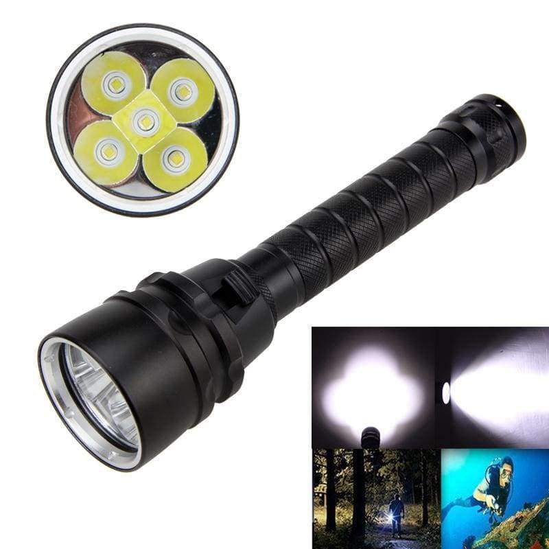 Wasserdichte Unterwasser 100m Tauchlampe 2500Lm T6 18650 LED Tauchtorch Lampe + Tauchmaske + Atemschlauch + Handschuhe