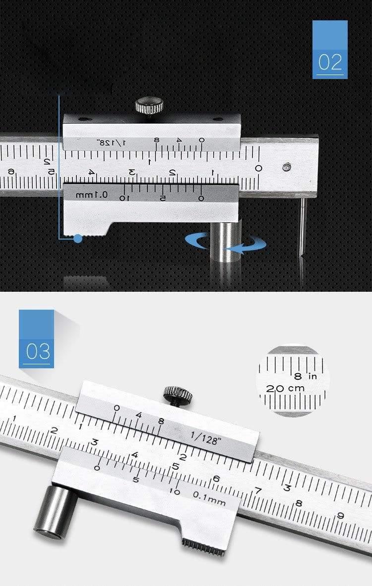 Parallel crossed caliper 0-200mm stainless steel parallel crossed slide calipers