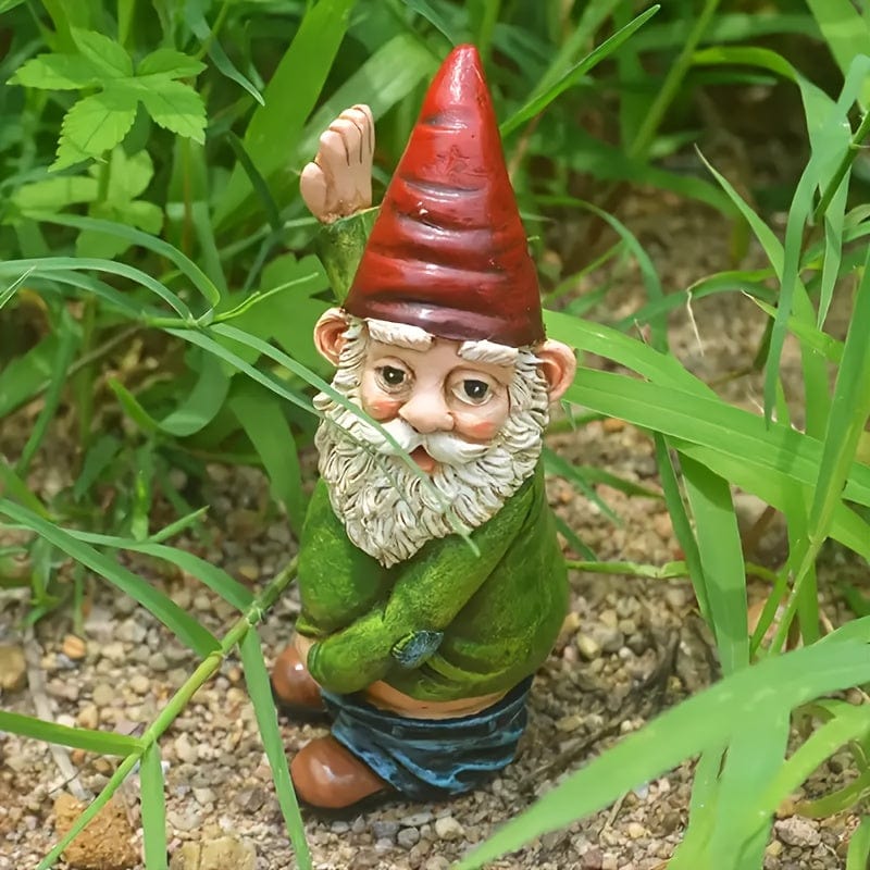 1 Stück, Klassische Gartenhof Außen Dekoration Harz Ornamente, Lustiger und süßer kleiner pinkelnder Zwerg