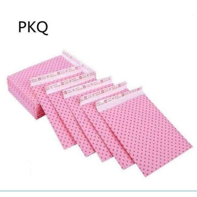 7.18 100 Stück Punkt Pink Papier Blasenumschläge Taschen Versandumschläge Polsterversandumschläge Versandverpackungen Geschäftsausstattung