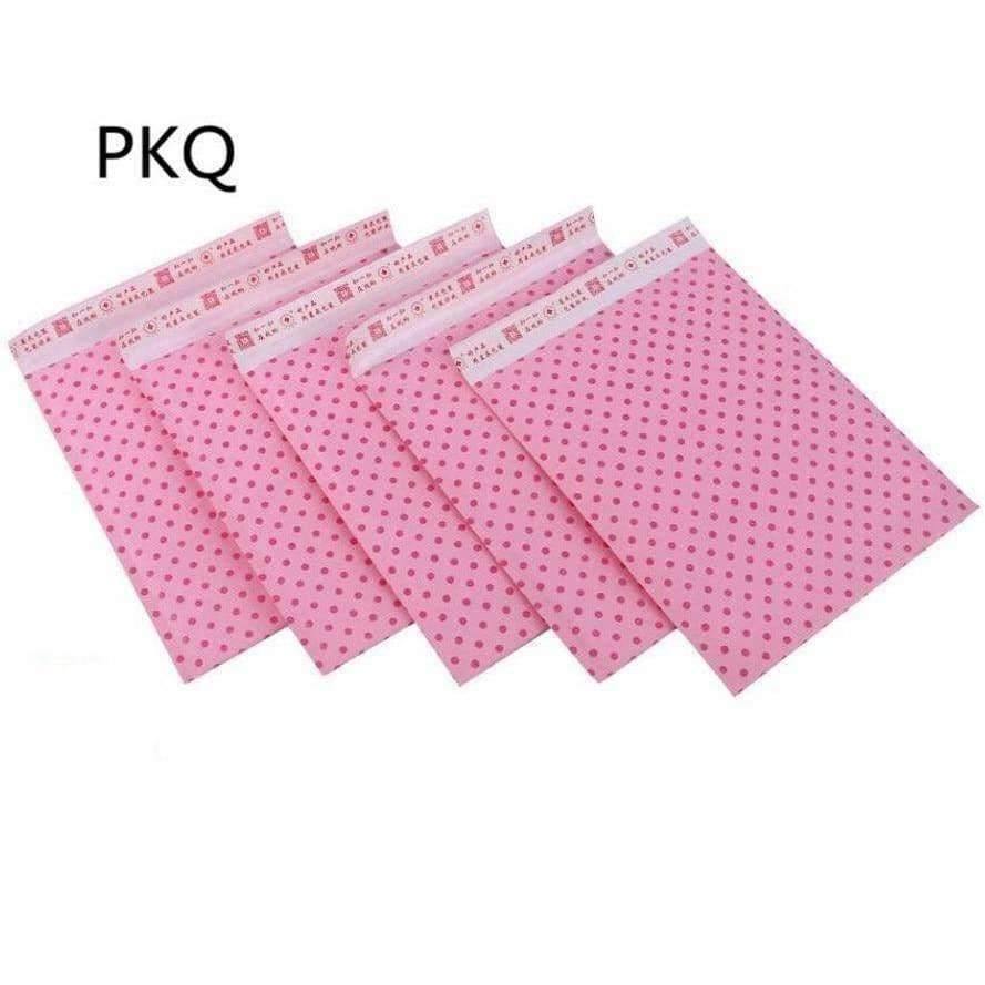 7.18 100 Stück Punkt Pink Papier Blasenumschläge Taschen Versandumschläge Polsterversandumschläge Versandverpackungen Geschäftsausstattung