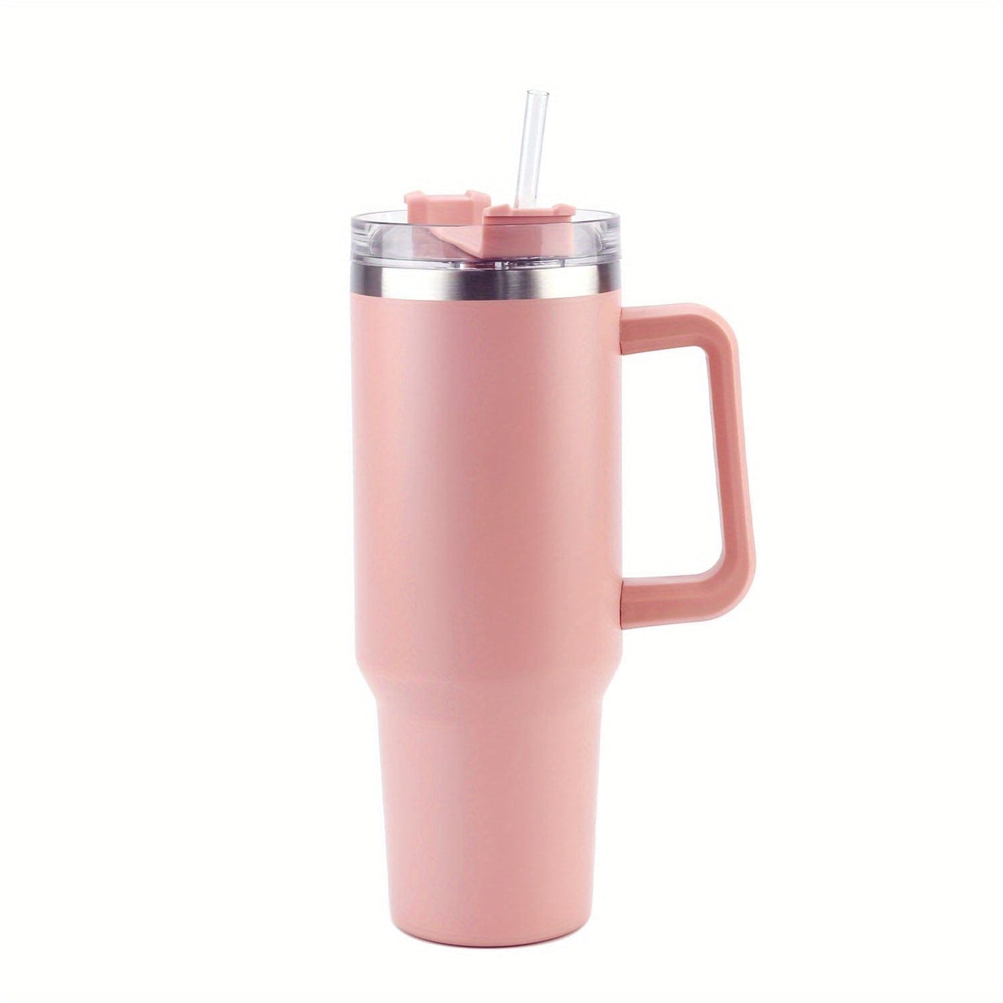 1 Stück 40 Oz Tumbler mit Deckel und Strohhalm, 18/8 Edelstahl Vakuum isolierter Reisebecher, Thermo- & Eiskaffee-Becher, doppelwandige auslaufsichere Sportwasserflasche für heiße und kalte Getränke