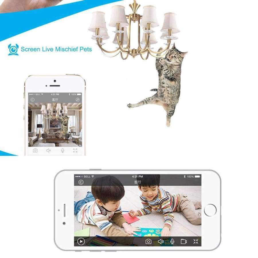 Podofo 720P HD mini kabelloses Wifi Babyphone, IP-Kamera Kleinkind Baby clevere Hund Video Sicherheit Zwei-Wege TOPS Audio Nachtsicht