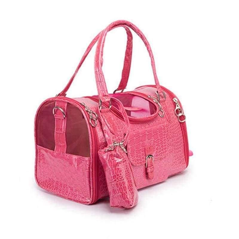 Tragbare Outdoor Haustier Katze Hund Tragetasche mit Geldbörse Pu Leder Reise Kleine Hund Chihuahua Teddy Tragetasche Handtasche