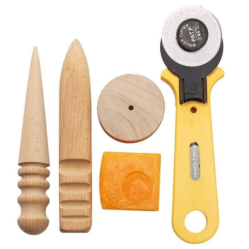 Professional 37-piece Leather Craft Tool Set Hand Sewing Stitch Punch Carving Work for DIY Handmade Leather Accessories