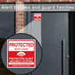4 Stück/Set Zuhause Sicherheitsalarm Fensteraufkleber für Fenster & Türen Warnfensterdekal für Wohnzimmer Büro Wohnkultur