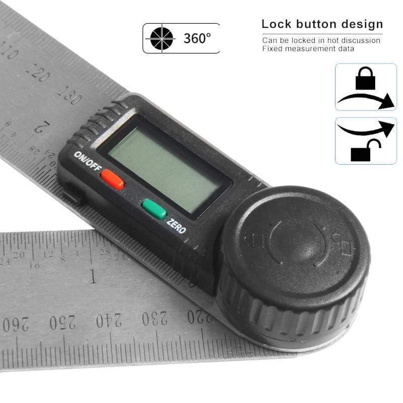 Protractor Digital Shop Ruler Meter 360 Degree Protractor Steel Inclinometer Goniometer Electronic Angle Lock