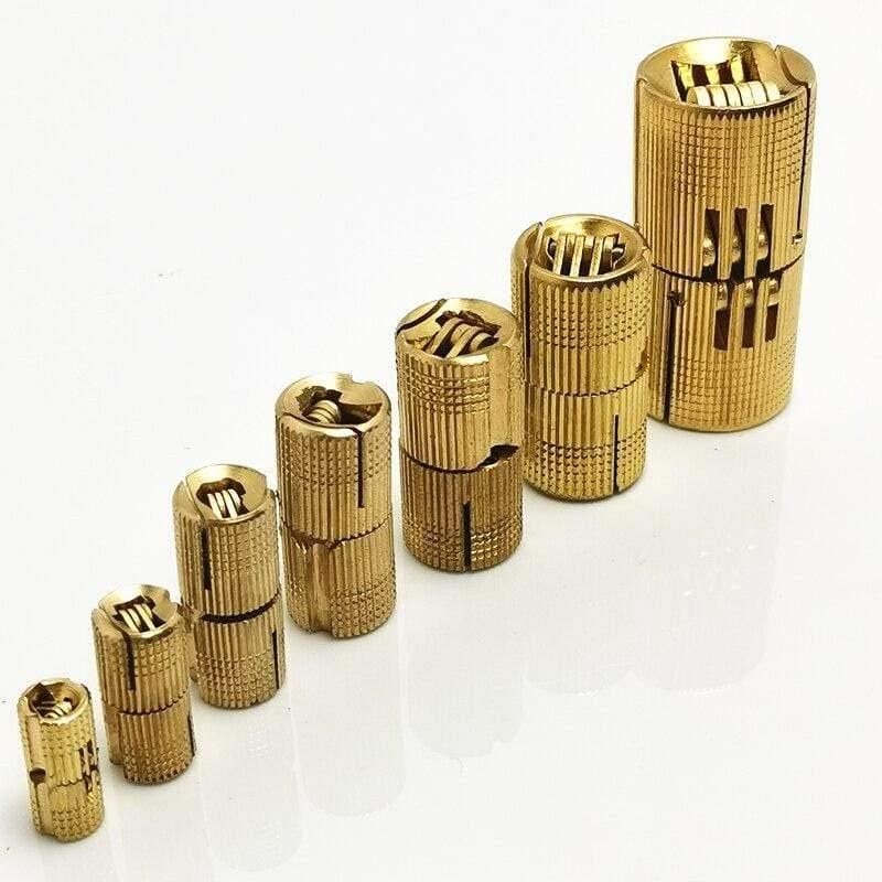 Reine Messing Verborgene Scharniere Dia.8mm/10mm/12mm Fassscharniere Unsichtbare Möbelbeschläge Hardware Zubehör
