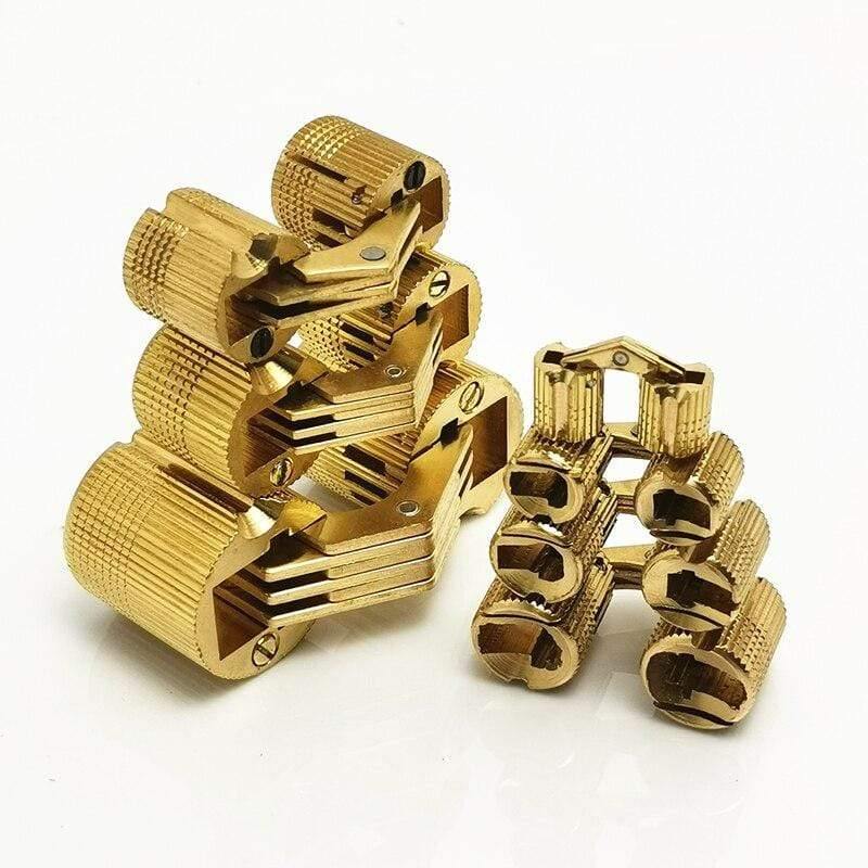 Reine Messing Verborgene Scharniere Dia.8mm/10mm/12mm Fassscharniere Unsichtbare Möbelbeschläge Hardware Zubehör