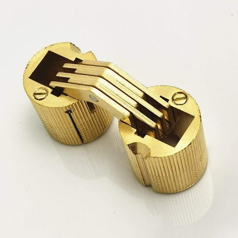 Reine Messing Verborgene Scharniere Dia.8mm/10mm/12mm Fassscharniere Unsichtbare Möbelbeschläge Hardware Zubehör
