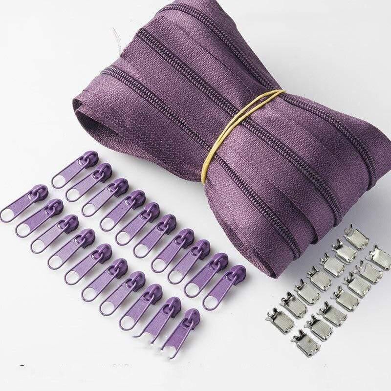 Meetee 10/20M Nylon 3# Zipper with Slider & Stop for Quilt Bags Tent Invisible Clothing Zipper Sewing Craft Supplies