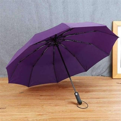 New large strong fashion windproof men's gentle foldable compact fully automatic rain high-quality Pongee umbrellas