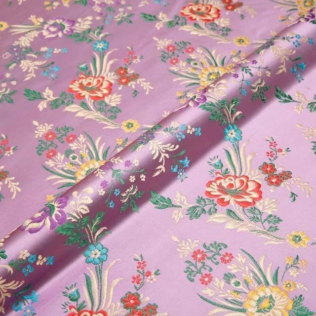 Flower fabrics brocade jacquard patterned fabric for sewing cheongsam and kimono material for DIY