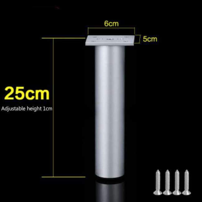 Dicke Aluminiumlegierungs-Tischbeindose Schrank Sofa Erhöhung Fuß verstellbar Multifunktionale Unterstützung Fuß Möbelzubehör 4Stk/Los