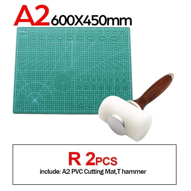 A1A2A3A4 PVC Cutting Mat DIY Leather Craft Tool Double-sided Self-healing Mat Pad Cutting Patchwork Sewing Tool Set
