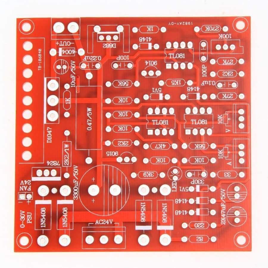 Rote 0-30V 2mA-3A stufenlos einstellbare DC geregelte Stromversorgung DIY-Kit für Schule Bildung Labor