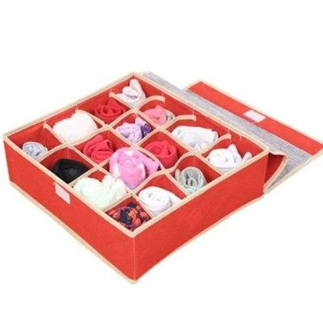 Unterwäsche-Organisation Vliesfaltbare Speicherbox für BHs, Socken und Unterwäsche, verschiedene Fächer, Haushaltsorganisator
