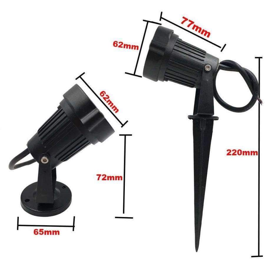 Kostenloser Versand 3W 9W Outdoor LED Rasenlicht 12V 24V 110V 220V Spike Rasenlicht grün blau gelb rot warmweiß für Gartendekoration