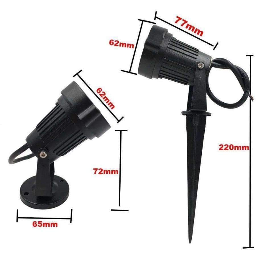 Kostenloser Versand 3W 9W Outdoor LED Rasenlicht 12V 24V 110V 220V Spike Rasenlicht grün blau gelb rot warmweiß für Gartendekoration