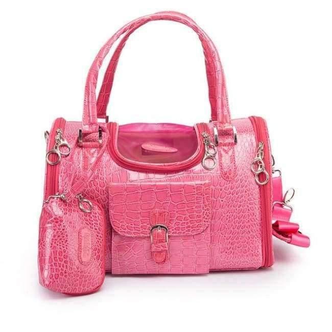 Tragbare Outdoor Haustier Katze Hund Tragetasche mit Geldbörse Pu Leder Reise Kleine Hund Chihuahua Teddy Tragetasche Handtasche