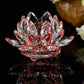 85mm Kristall Lotus Kunsthandwerk Glasblumen Miniaturen Briefbeschwerer Tischornamente Geschenk Heimdekoration Zubehör