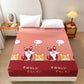 1pc Cartoon Dog Print Spannbettlaken (Ohne Kissenbezug), Weiche Bequeme Bettwäsche Matratzenauflage, Für Schlafzimmer, Gästezimmer, Mit Tiefem Taschen, Nur Spannbettlaken