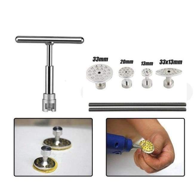 PDR Tools Car Dent Removal Tools Car Dent Repair Tools PDR Body T-Bar Glue Dent Puller with Suction Cup Glue Sticks