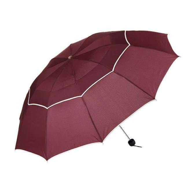 Quality umbrella rain women men windproof double layer sun 3-folding 112cm umbrella male female man travel umbrella