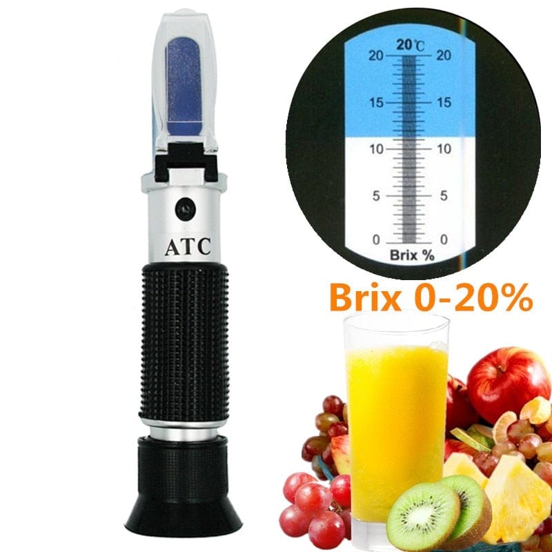 Refractometer All Types Brix Alcohol Salinity Portable Refractometer Wine Beer Sugar Fruit Vegetable Juice with ATC 40% Discount