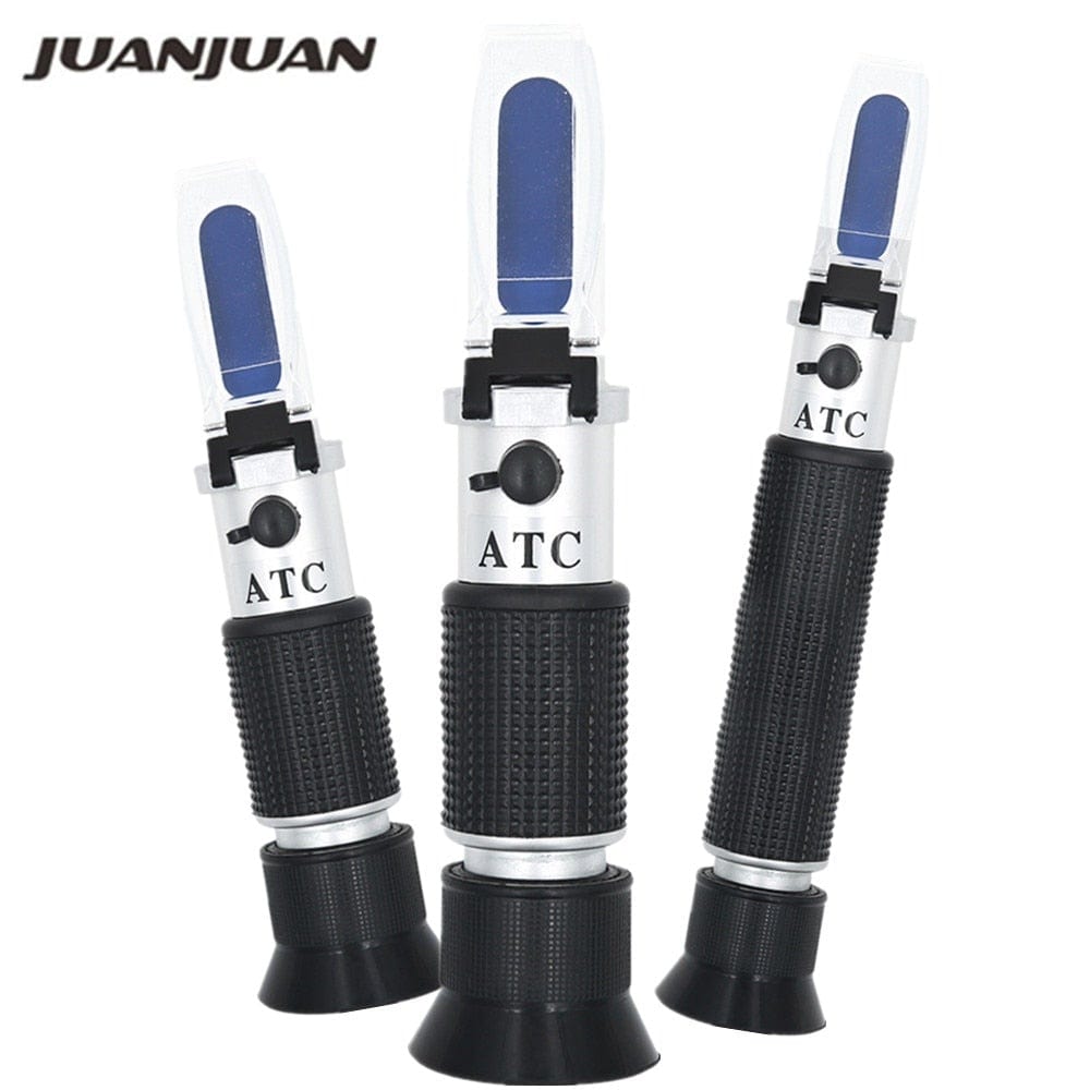 Refractometer All Types Brix Alcohol Salinity Portable Refractometer Wine Beer Sugar Fruit Vegetable Juice with ATC 40% Discount