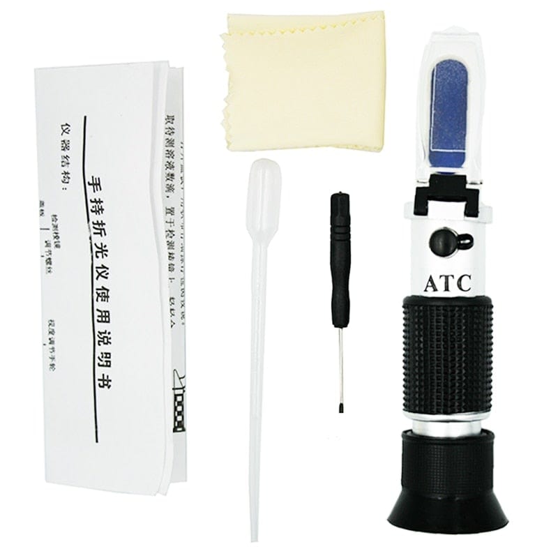 Refractometer All Types Brix Alcohol Salinity Portable Refractometer Wine Beer Sugar Fruit Vegetable Juice with ATC 40% Discount