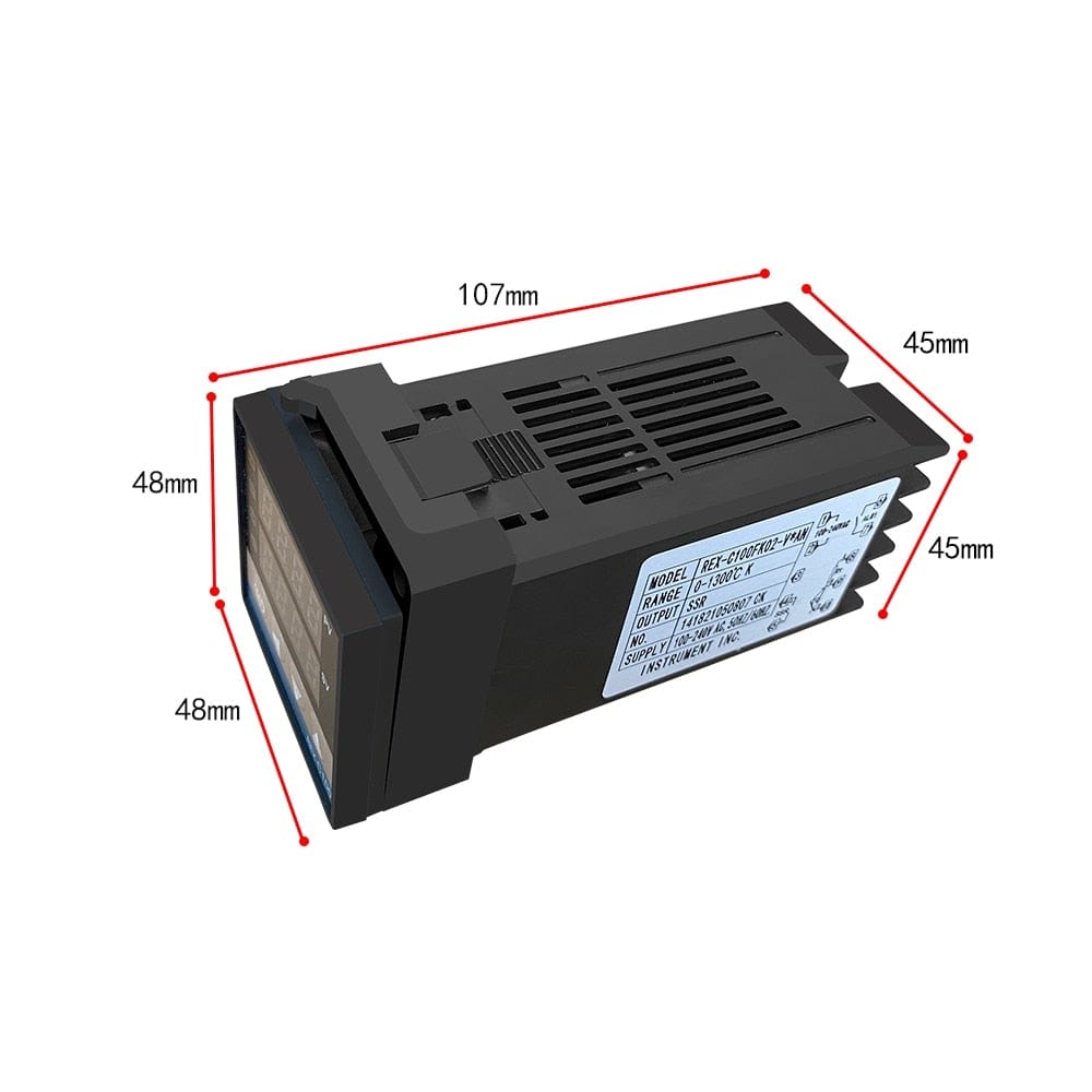 REX-C100 Digital PID Temperature Controller Thermostat SSR Output + Max. 40A SSR Relay + K Thermocouple Probe High Quality