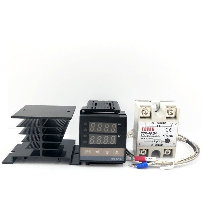 REX-C100 Digital PID Temperature Controller Thermostat SSR Output + Max. 40A SSR Relay + K Thermocouple Probe High Quality