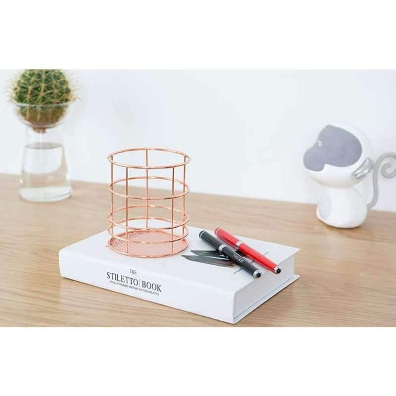 Metall Durchbrochener Stifthalter Box Fall Organizer Zuhause Schreibtisch Schreibwaren Deko Büro Schule Schreibtisch Zubehör Supplies