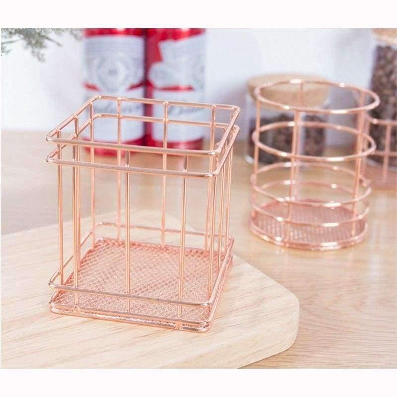Metall Durchbrochener Stifthalter Box Fall Organizer Zuhause Schreibtisch Schreibwaren Deko Büro Schule Schreibtisch Zubehör Supplies