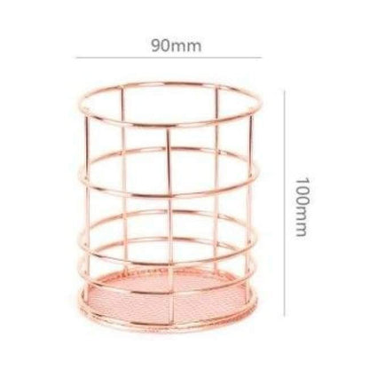 Metall Durchbrochener Stifthalter Box Fall Organizer Zuhause Schreibtisch Schreibwaren Deko Büro Schule Schreibtisch Zubehör Supplies