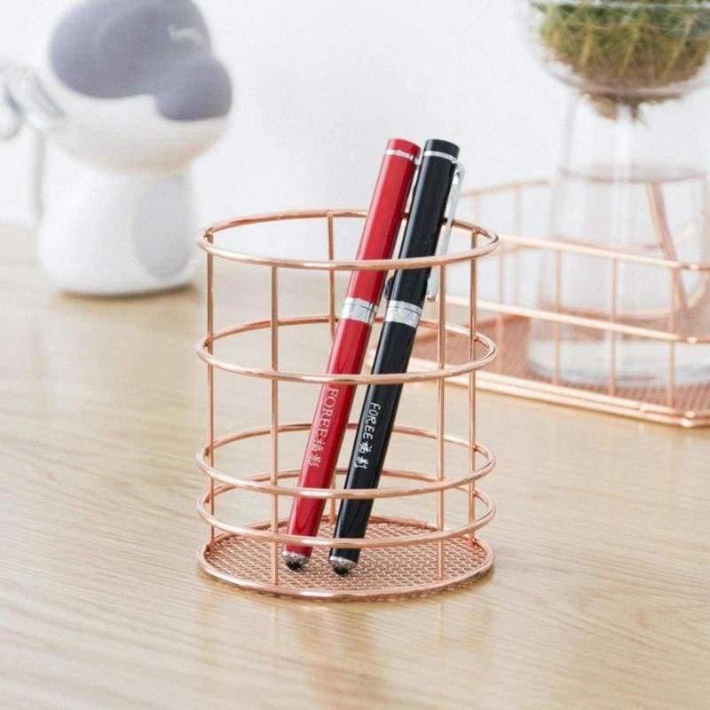 Metall Durchbrochener Stifthalter Box Fall Organizer Zuhause Schreibtisch Schreibwaren Deko Büro Schule Schreibtisch Zubehör Supplies