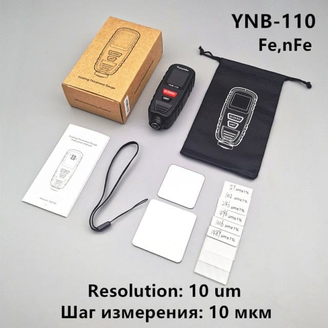 2021 New Yunombo YNB-110/YNB-111 Mini Auto Paint Thickness Gauge Coating Thickness Gauge Film Thickness Gauge Fe nFe Fe+Zn