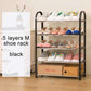 Mehrschichtiger Schuhregal Kunststoffteile Stahlrohr Schuhregal Leicht zusammengebauter Aufbewahrungsorganisator Standmöbel für das Wohnzimmer