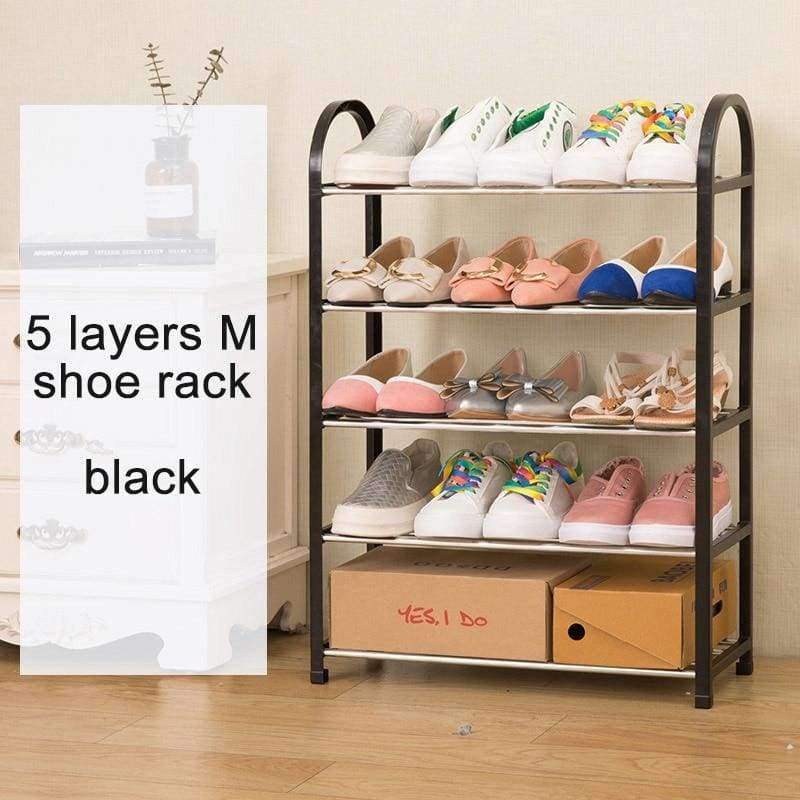 Mehrschichtiger Schuhregal Kunststoffteile Stahlrohr Schuhregal Leicht zusammengebauter Aufbewahrungsorganisator Standmöbel für das Wohnzimmer