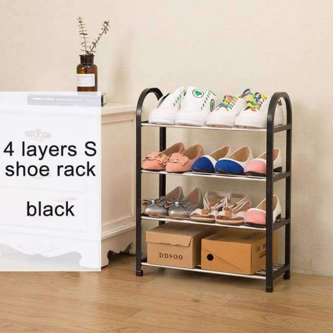 Mehrschichtiger Schuhregal Kunststoffteile Stahlrohr Schuhregal Leicht zusammengebauter Aufbewahrungsorganisator Standmöbel für das Wohnzimmer