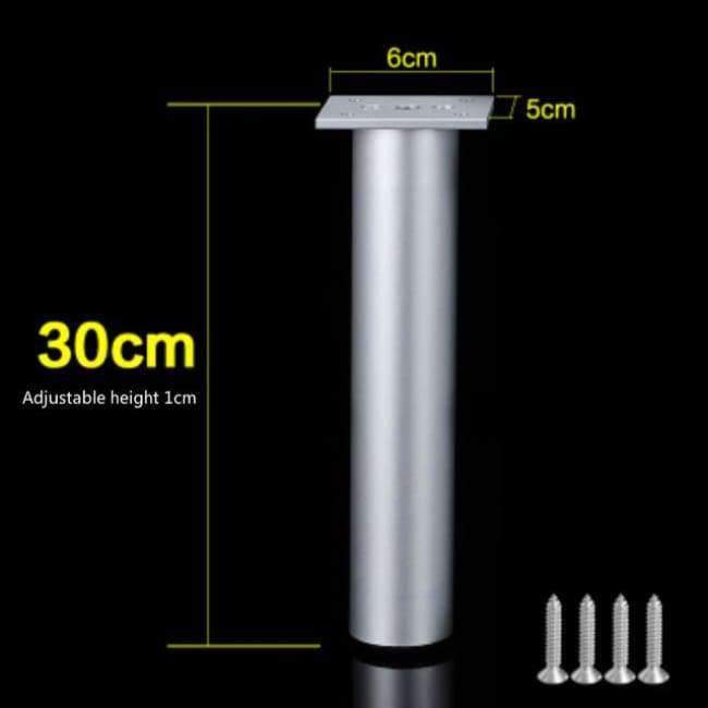 Dicke Aluminiumlegierungs-Tischbeindose Schrank Sofa Erhöhung Fuß verstellbar Multifunktionale Unterstützung Fuß Möbelzubehör 4Stk/Los