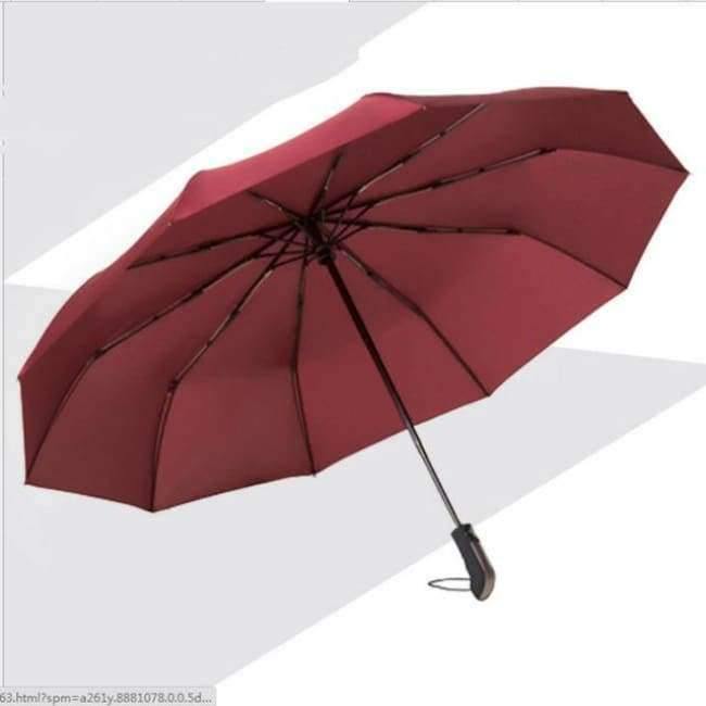 Widerstandsfähiger Drei-Falt-Automatik-Regenschirm Regen Damen Auto Luxus große winddichte Regenschirme Herren Gestell winddicht 10K Sonnenschirm