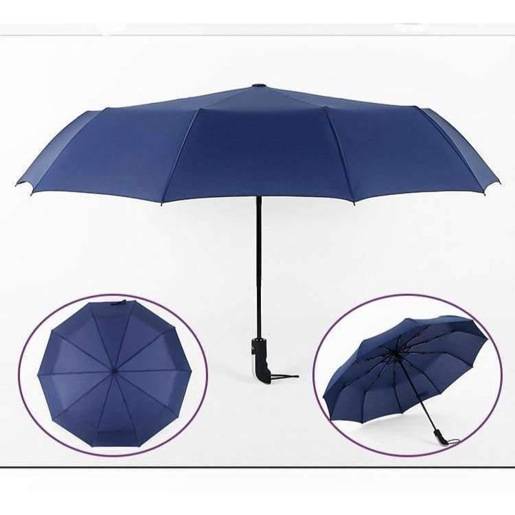 Widerstandsfähiger Drei-Falt-Automatik-Regenschirm Regen Damen Auto Luxus große winddichte Regenschirme Herren Gestell winddicht 10K Sonnenschirm