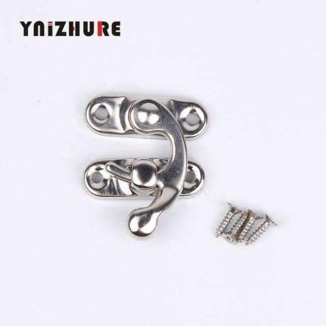 2018 Echtes Hardware Schloss Holzbox Kostenloser Versand 50 Sets Metallhaken Box Riegel Verschluss Schloss Handtasche Antikbronze 4 Löcher 28*33mm