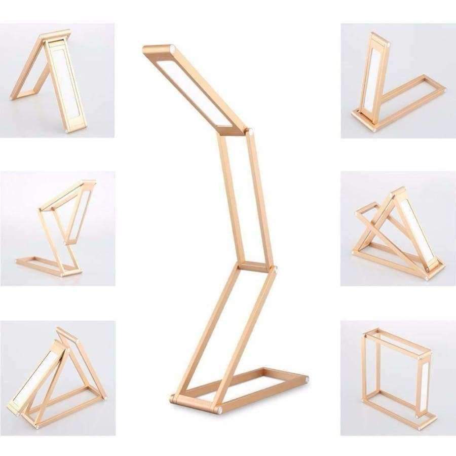 Faltbare Buchlampe Wiederaufladbare LED Schreibtischlampe Tragbar Dimmbar Studientisch Bett Lesen Aluminiumlegierung Touch-Sensor Rollover