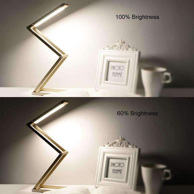Faltbare Buchlampe Wiederaufladbare LED Schreibtischlampe Tragbar Dimmbar Studientisch Bett Lesen Aluminiumlegierung Touch-Sensor Rollover