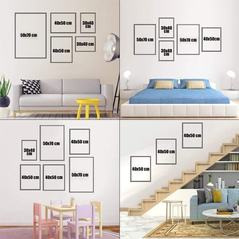 Einfaches Malen nach Zahlen Landschaftsbild Strandurlaub Poster Druck Leinwandbild Bild Heim Wandkunst Dekoration
