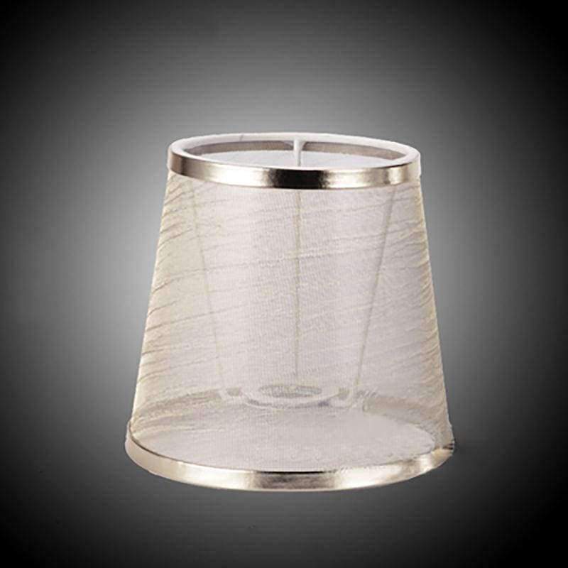 Einfacher Stil Handgemachte Lampe Schirm Modern Transparenter Lampenschirm Goldene Silber Farben Lichtschirm für E14 Kronleuchter Wandleuchten