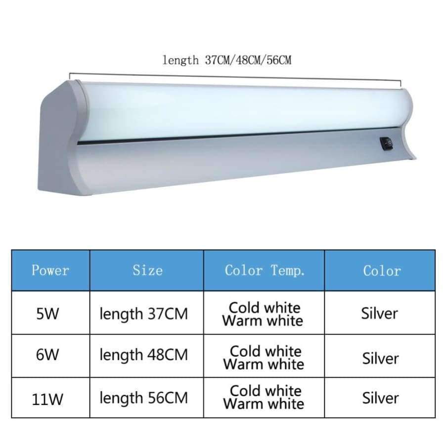 LED Spiegel Licht Wandlampe mit Schalter Moderne Wandleuchte Wasserdicht 5W 11W Innen Dekor Beleuchtung Fixture Make-up Badezimmer 220V 110V